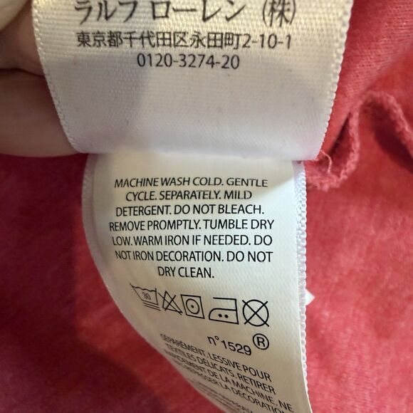 Polo Ralph Lauren Classic Fit Long Sleeve Polo Shirt Mens XL Red Pony Preppy - Picture 9 of 14